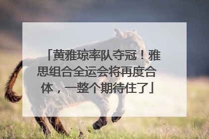 黄雅琼率队夺冠！雅思组合全运会将再度合体，一整个期待住了