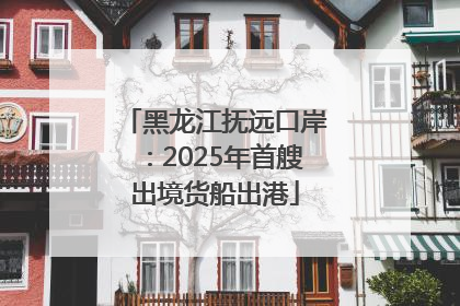 黑龙江抚远口岸：2025年首艘出境货船出港