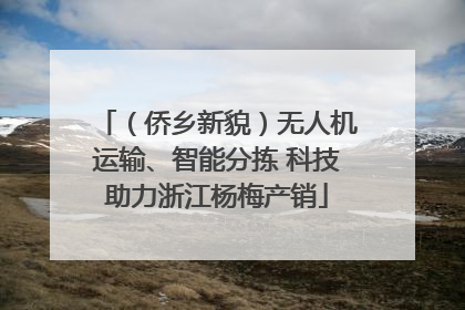 （侨乡新貌）无人机运输、智能分拣 科技助力浙江杨梅产销