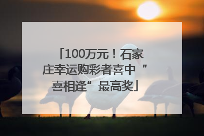 100万元！石家庄幸运购彩者喜中“喜相逢”最高奖