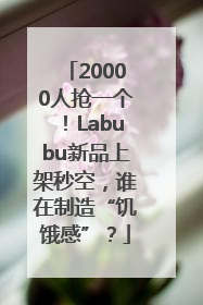 20000人抢一个！Labubu新品上架秒空，谁在制造“饥饿感”？