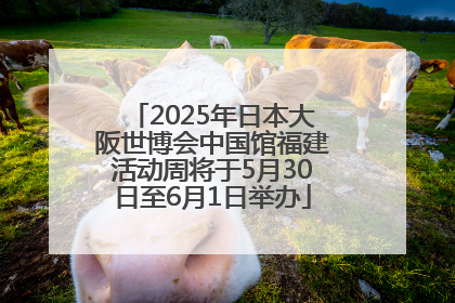 2025年日本大阪世博会中国馆福建活动周将于5月30日至6月1日举办