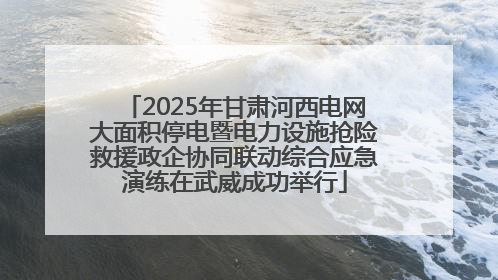 2025年甘肃河西电网大面积停电暨电力设施抢险救援政企协同联动综合应急演练在武威成功举行