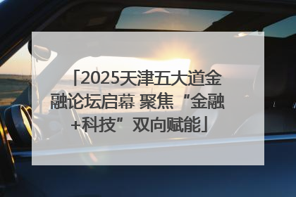 2025天津五大道金融论坛启幕 聚焦“金融+科技”双向赋能