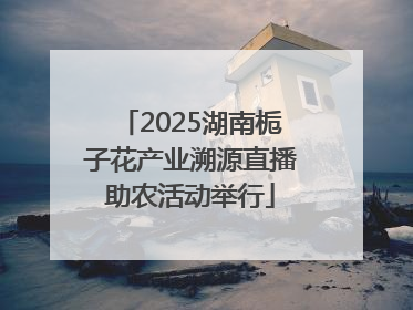 2025湖南栀子花产业溯源直播助农活动举行