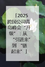 2025跨国公司青岛峰会“升级”：从 “引进来” 到 “链起来”