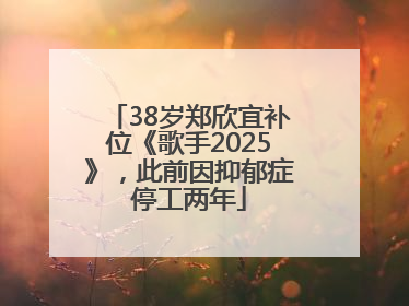 38岁郑欣宜补位《歌手2025》，此前因抑郁症停工两年