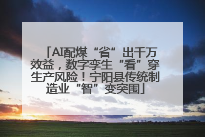 AI配煤“省”出千万效益，数字孪生“看”穿生产风险！宁阳县传统制造业“智”变突围